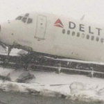 Delta Jet Skids Off Runway At NY’s LaGuardia Airport During Snowstorm