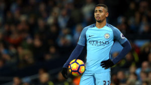 MANCHESTER, ENGLAND - JANUARY 21:  Gabriel Jesus of Manchester City looks on after the Premier League match between Manchester City and Tottenham Hotspur at the Etihad Stadium on January 21, 2017 in Manchester, England.  (Photo by Alex Livesey/Getty Images)