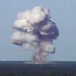 U.S. Air Force handout of the GBU-43/B, also known as the Massive Ordnance Air Blast, detonates during a test at Elgin Air Force Base Florida