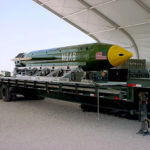 The GBU-43/B Massive Ordnance Air Blast bomb is pictured in this undated handout photo