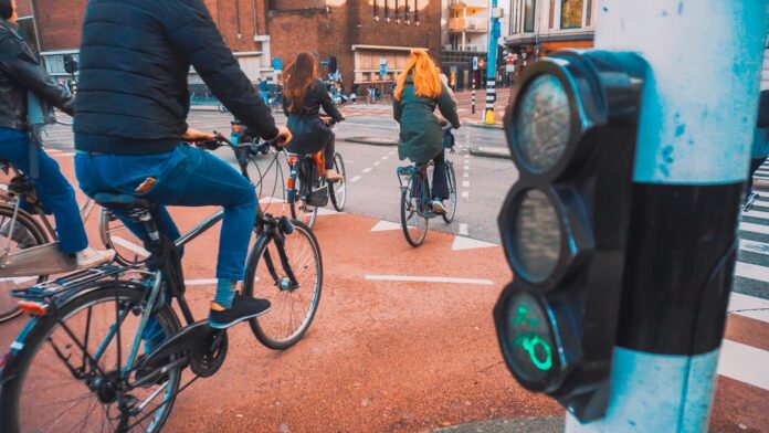 Amsterdam builds new underwater bike parking's.