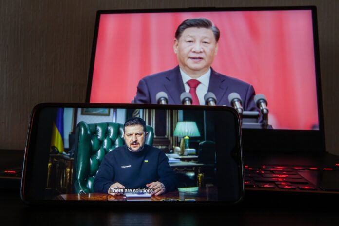 Chinese President Xi holds talks with Ukrainian President Zelensky